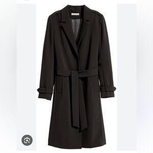 H&M Classic Black Trench Coat Women’s Small